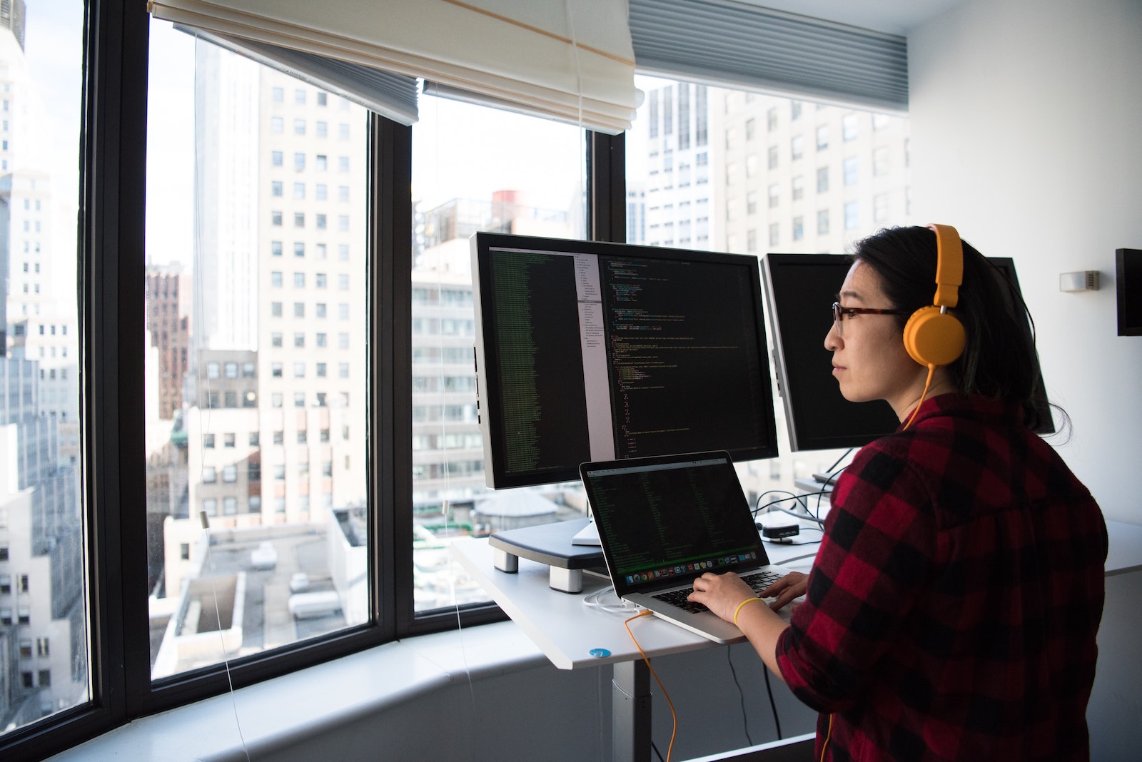 Software Developer in Headphones